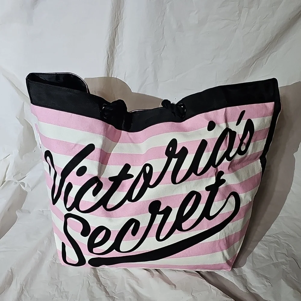 Victoria's Secret Pink, White Striped Tote New - Picture 14 of 14